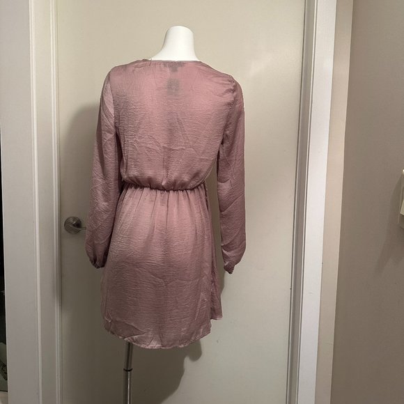 New! PINK/ROSE WRAP DRESS - Picture 4 of 6